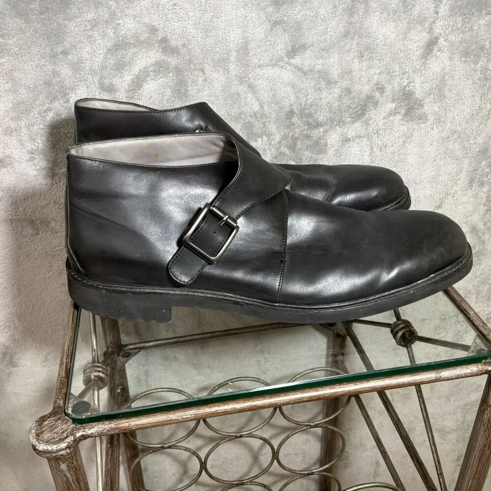 Kenneth Cole Monk Strap Boots Men's size 13 Black Big Wig
